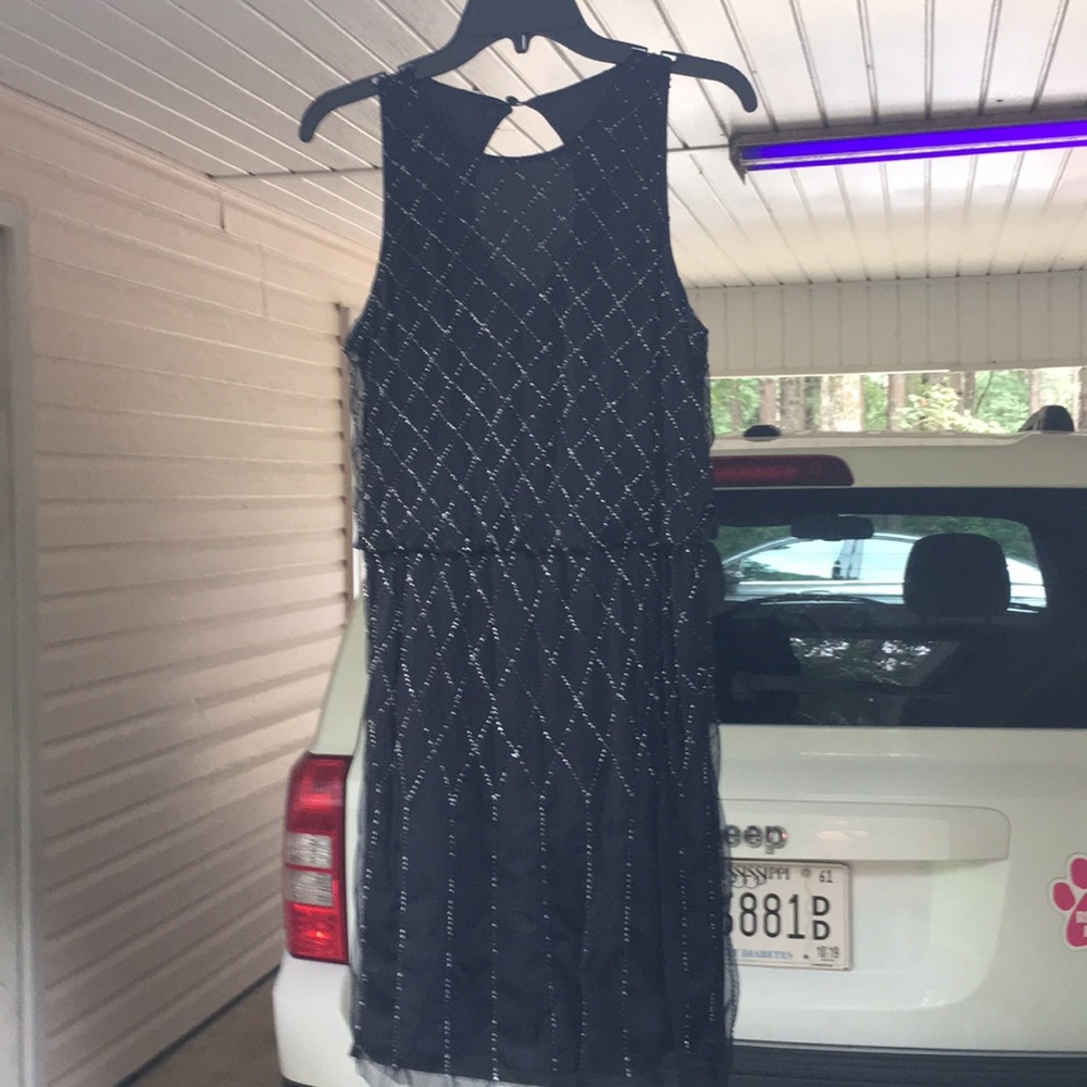NWOT Elegant beaded black dress
